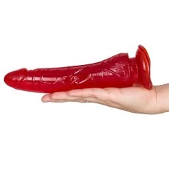 Flash Sale 🛒 Bondara Crystal Clear Red Suction Cup Dildo ? 8 Inch 🔥 -Strapon dildo Store unnamed file 216