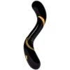 Deals 🧨 Glacier Glass Gold Rush Black G-Spot Dildo - 7 Inch 😍