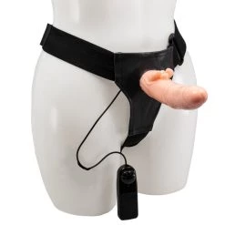 Discount 🎁 Bondara Ultrasex Light Tone Hollow Vibrating Strap-On - 7 Inch 🤩