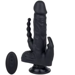 Deals 🧨 Bondara 10 Function Remote Thrusting Triple Vibe Dildo - 8.6 Inch 💯
