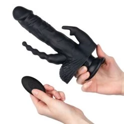 Deals 🧨 Bondara 10 Function Remote Thrusting Triple Vibe Dildo - 8.6 Inch 💯 -Strapon dildo Store unnamed file 819