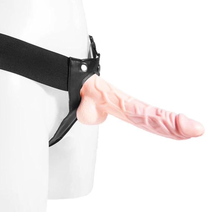 Best deal 🥰 Bondara&Sex Turn Me On Light Tone Unisex Hollow Vibrating Strap-On - 7 Inch 🔥 2 Best deal 🥰 Bondara&Sex Turn Me On Light Tone Unisex Hollow Vibrating Strap-On - 7 Inch 🔥 - Image 2