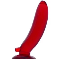 Hot Sale 😀 Bondara O-Gasmic Red Jelly Banana Dildo - 6 Inch ❤️